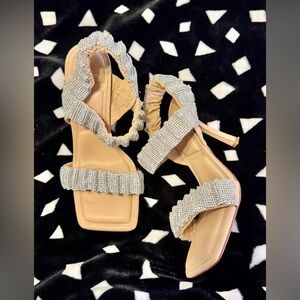 Gianni Bini Tan Sandals with Silver Details